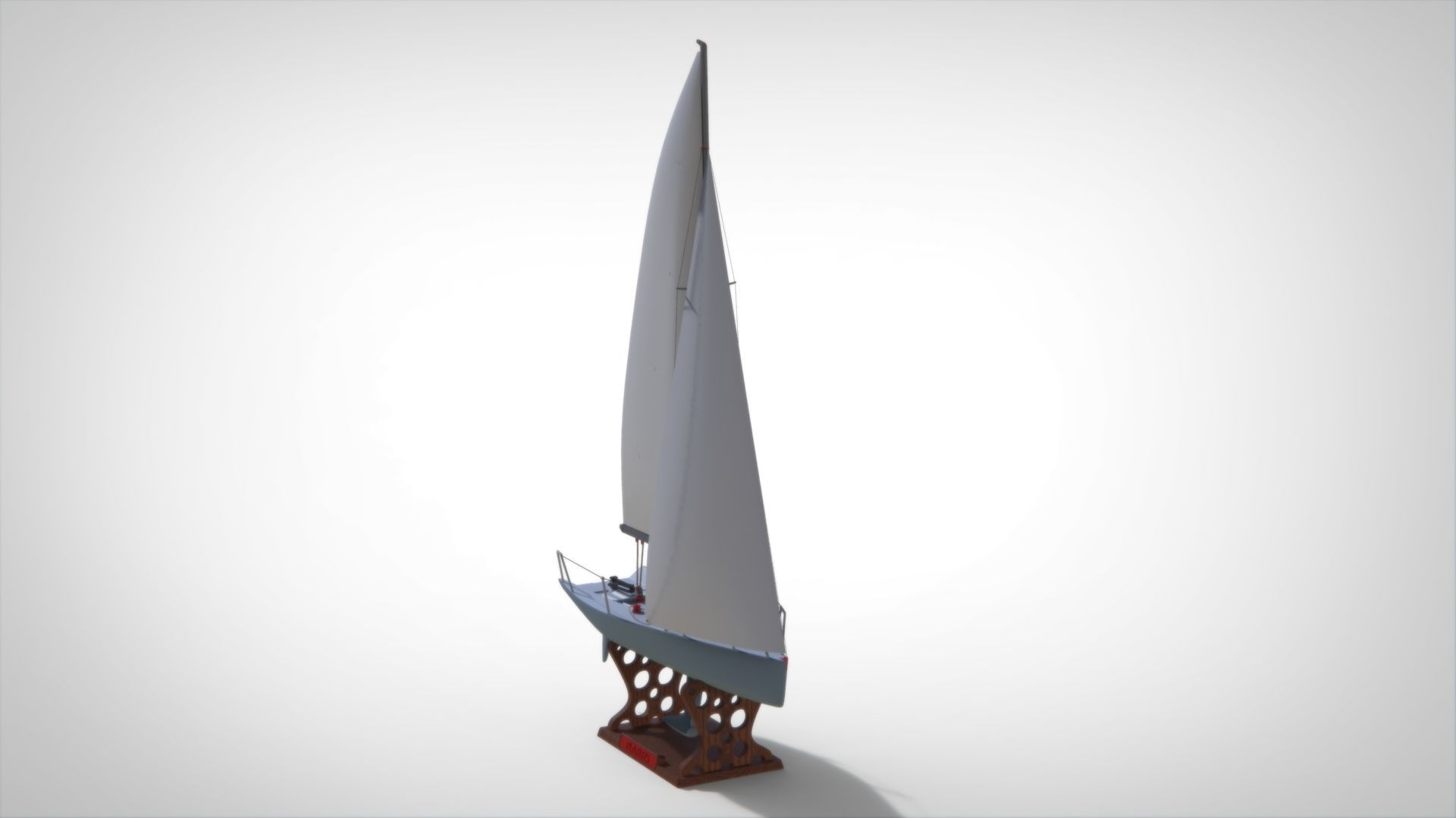 sailing yacht  Platu 25  Beneteau 25 Print Ready  3D print model_14