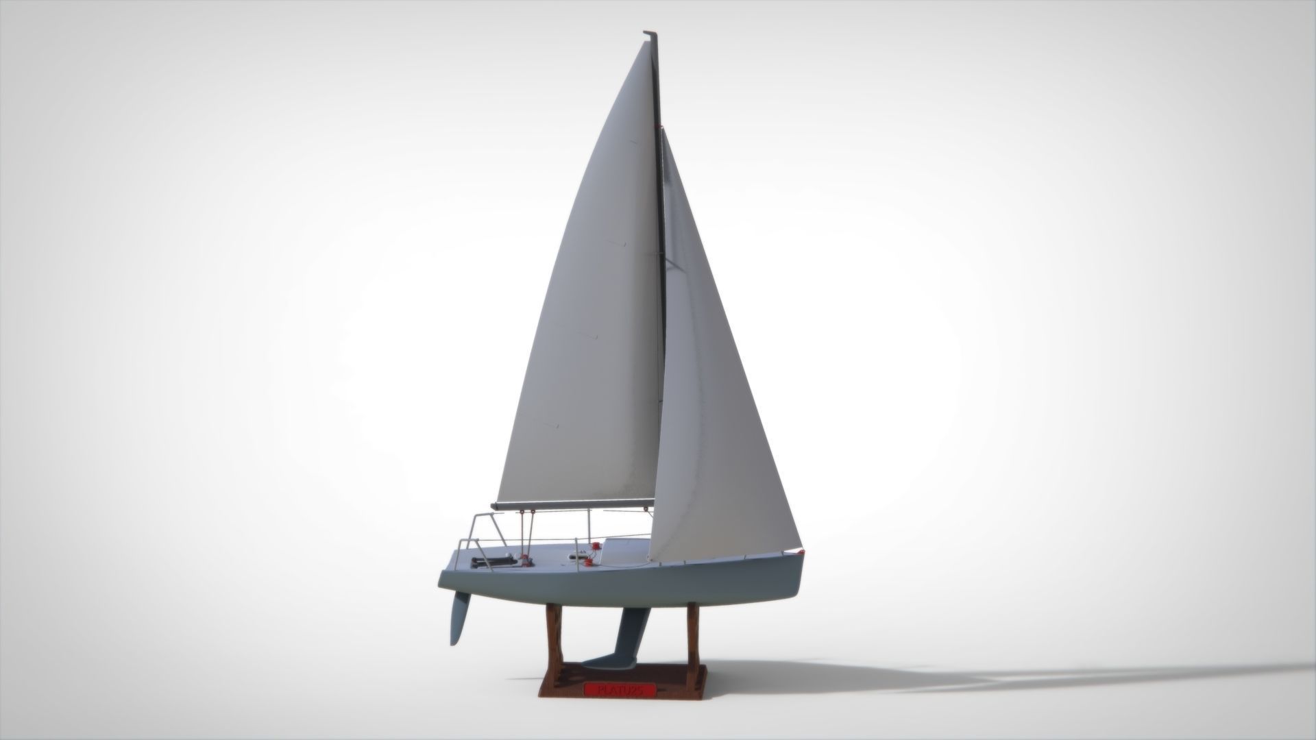 sailing yacht  Platu 25  Beneteau 25 Print Ready  3D print model_15