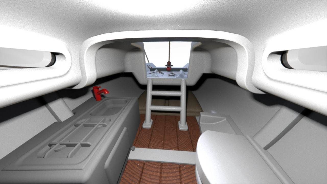 sailing yacht  Platu 25  Beneteau 25 Print Ready  3D print model_8