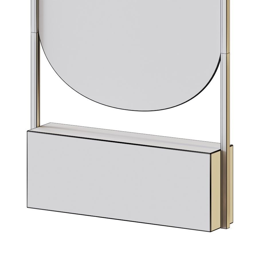Marble Base Free Standing Mirror by Brett Beldock 3D model_3