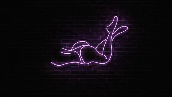 Neon 3D Model 12 - Body Shape 2 3D model