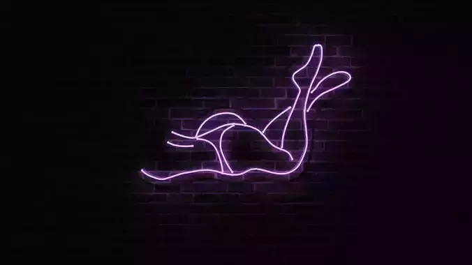 Neon 3D Model 12 - Body Shape 2 3D model