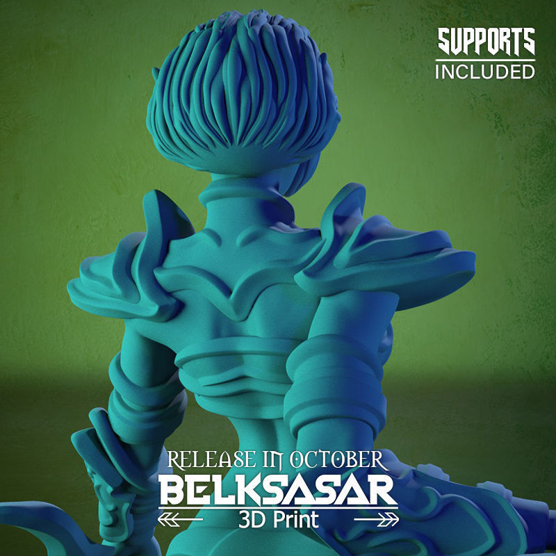 Grove Assassin Elf Girl Normal and Nude 3D print model_44