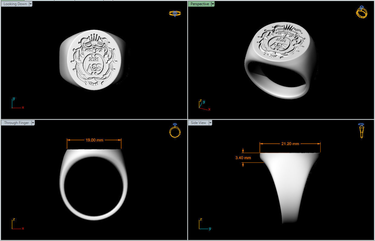 Signet ring Free 3D print model_2