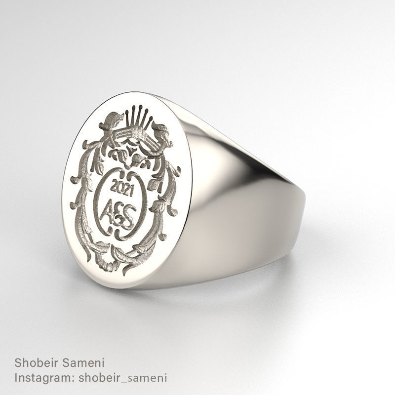Signet ring Free 3D print model_1