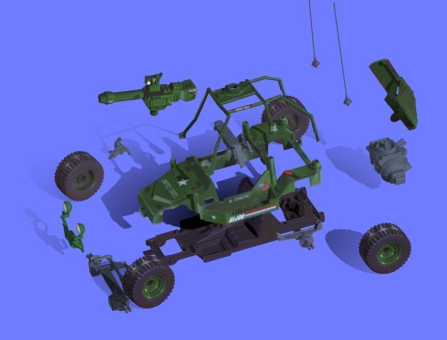 80s GI-JOE STRIKER VEHICLE - 3D SCAN 3D print model_5