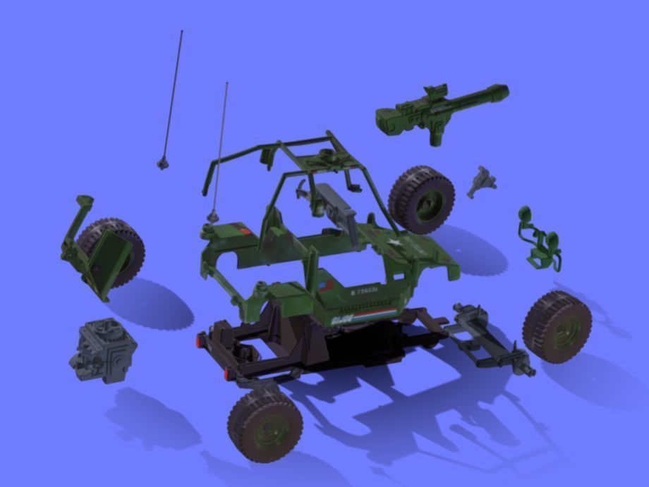 80s GI-JOE STRIKER VEHICLE - 3D SCAN 3D print model_6