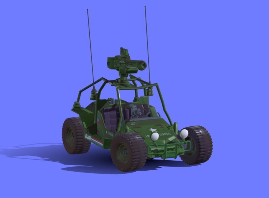 80s GI-JOE STRIKER VEHICLE - 3D SCAN 3D print model_3