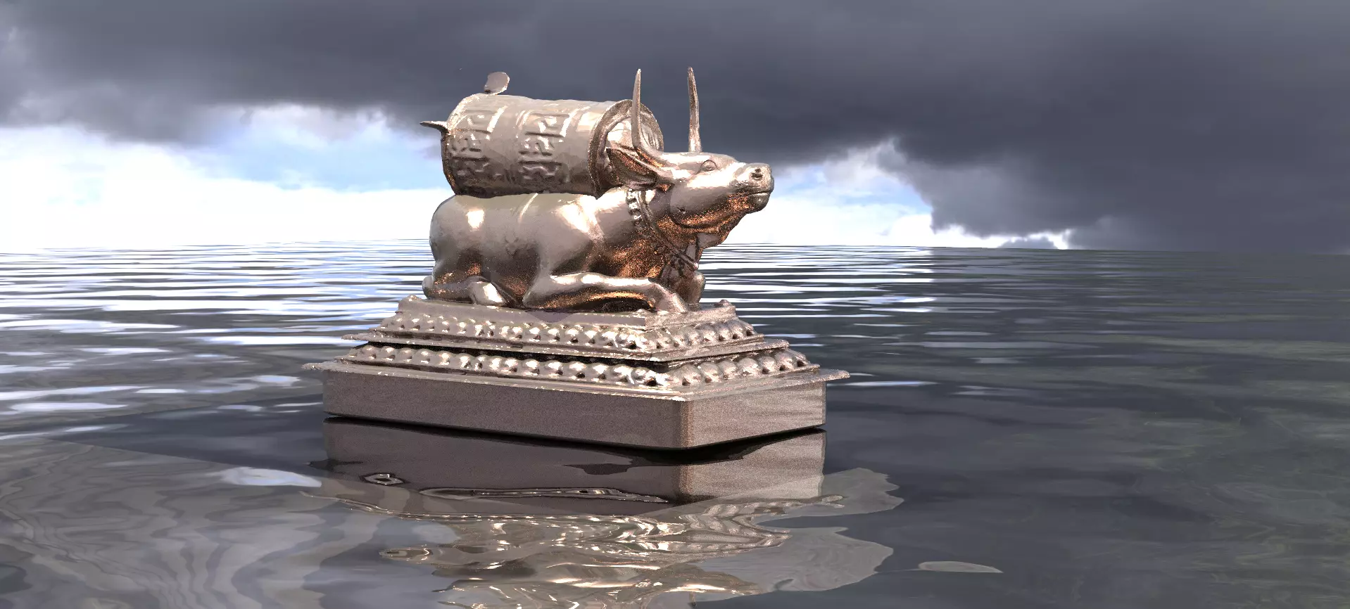 Fantasy Bull design 3D model_0
