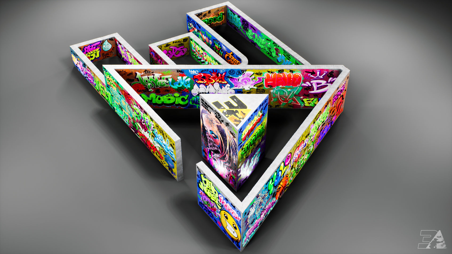 350 Graffiti 4K PNG Cutouts Texture_5