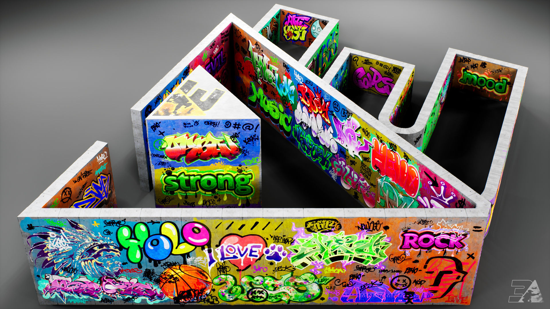 350 Graffiti 4K PNG Cutouts Texture_6