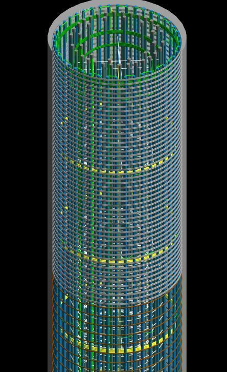 Parametric Pile Rebar cage 3D model_1