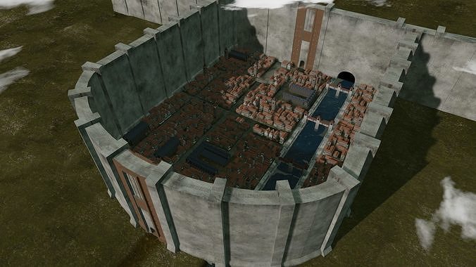 City Attack Of Titan - The wall Maria 3D model 2