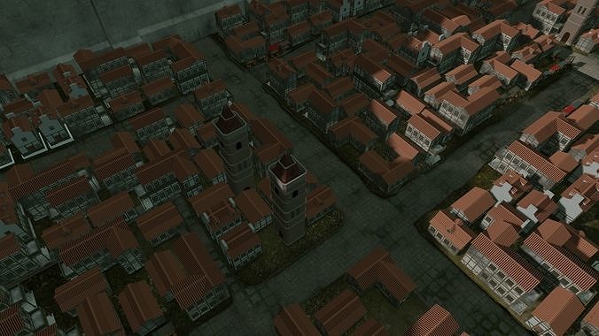 City Attack Of Titan - The wall Maria 3D model 6