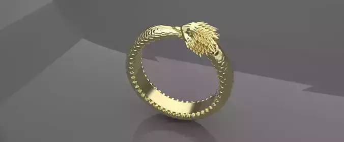 Eagle Eating Snake Ring