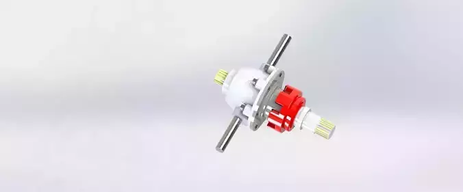 Differential spacecraft flying in sky 3D model