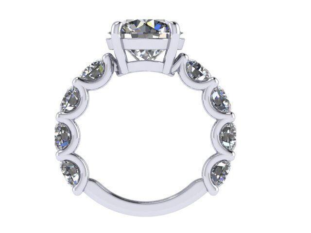 Engagement Diamond Ring 3D print model_1