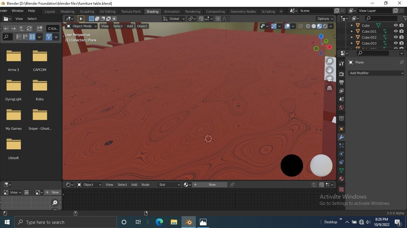 Furniture table Low-poly 3D model_13