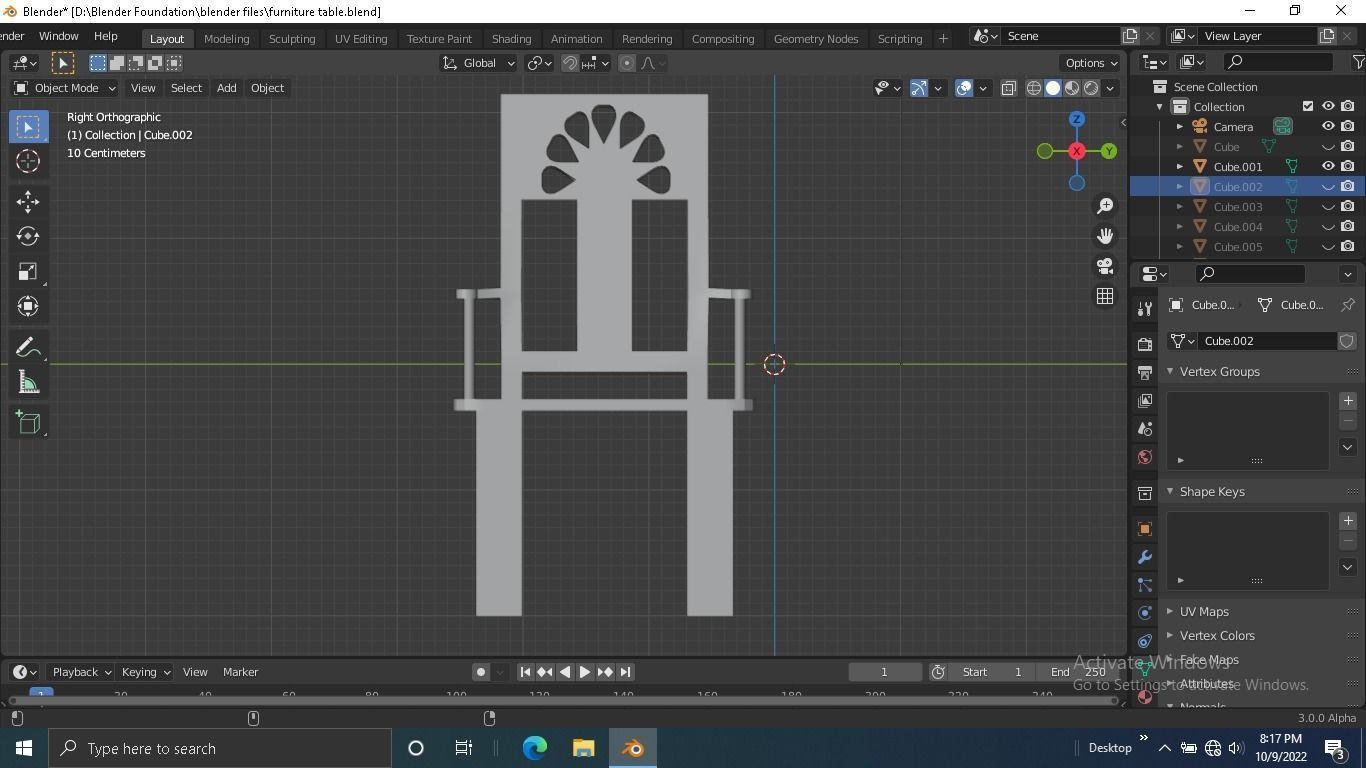 Furniture table Low-poly 3D model_19