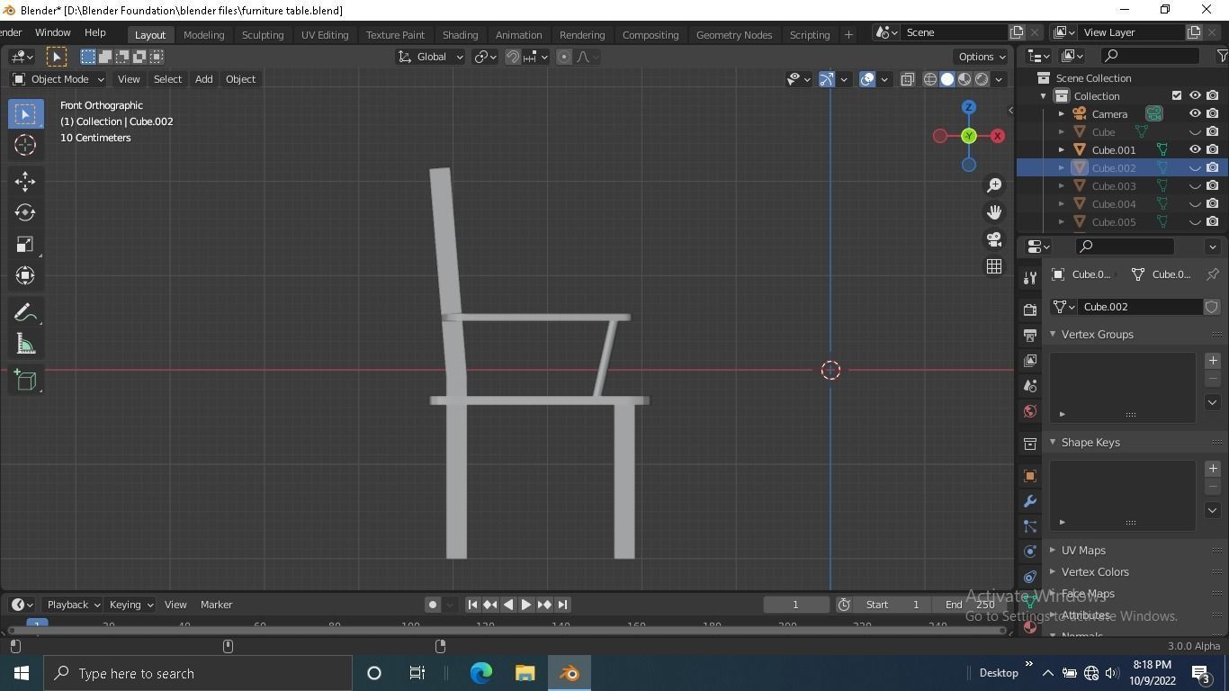 Furniture table Low-poly 3D model_21