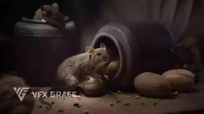 Rat Mouse Animated  VFX Grace 3D model
