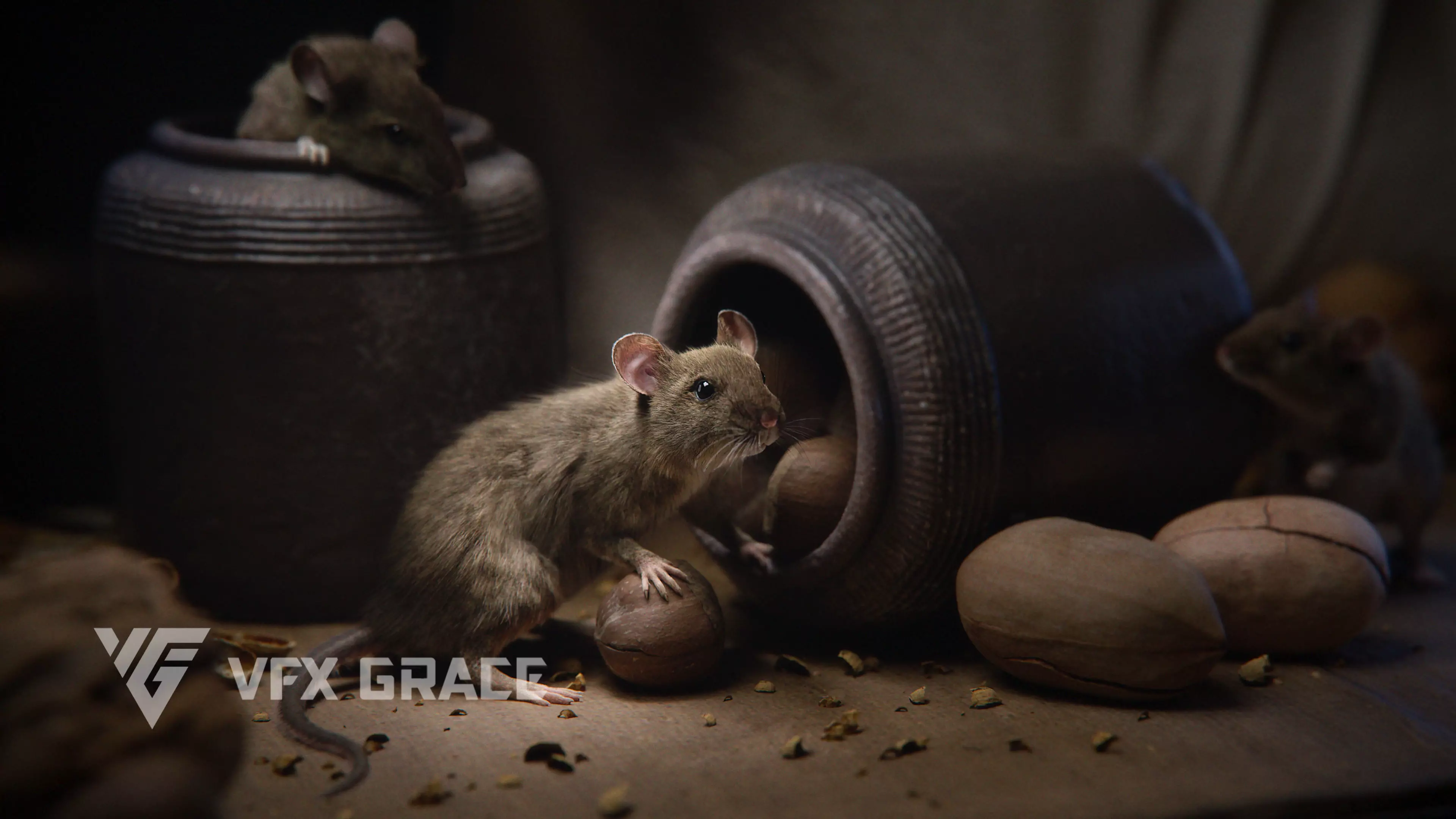 Rat Mouse Animated  VFX Grace 3D model_0