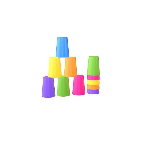 Stacked Cups v3 001 Low-poly 3D model