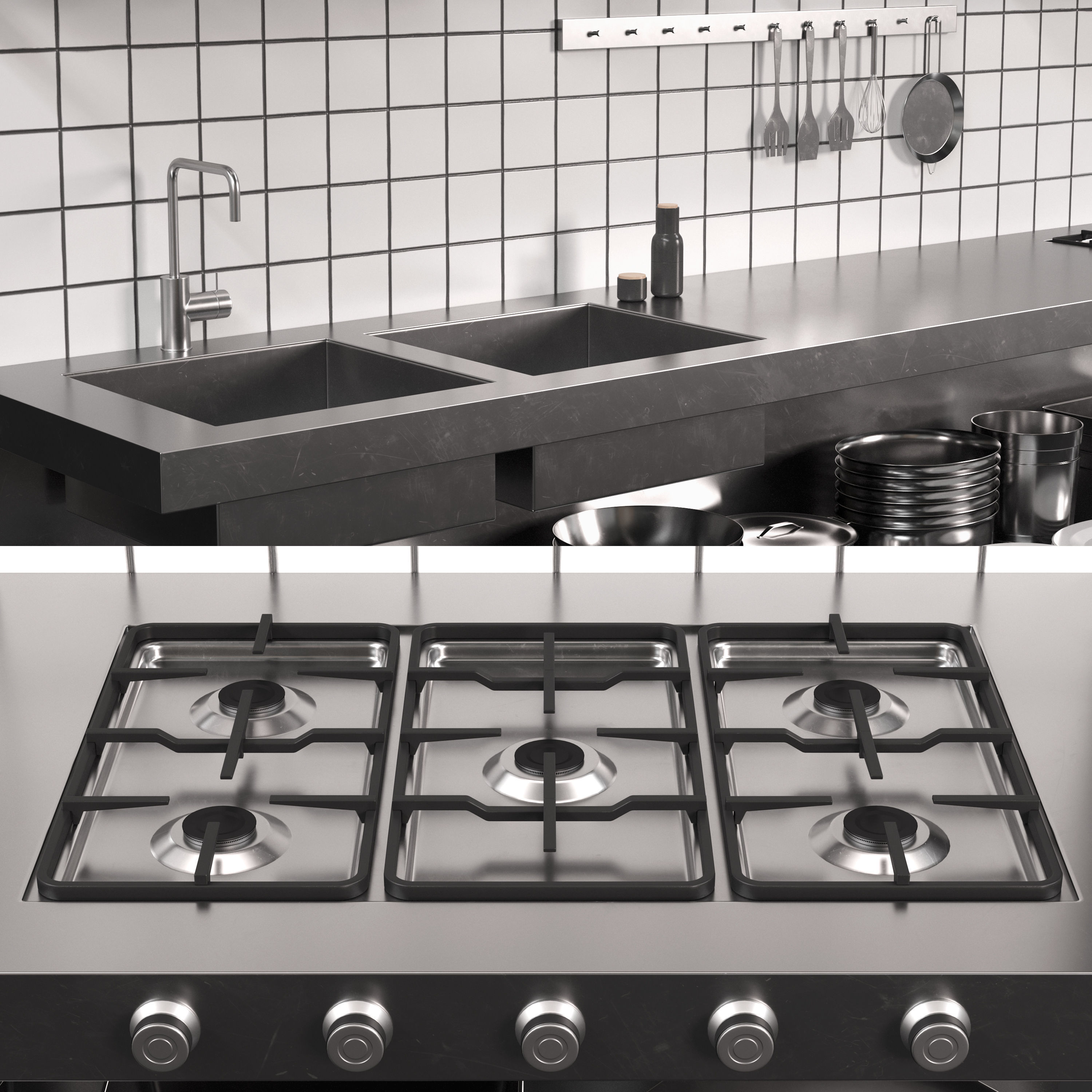Kitchen Equipment 3D model_2
