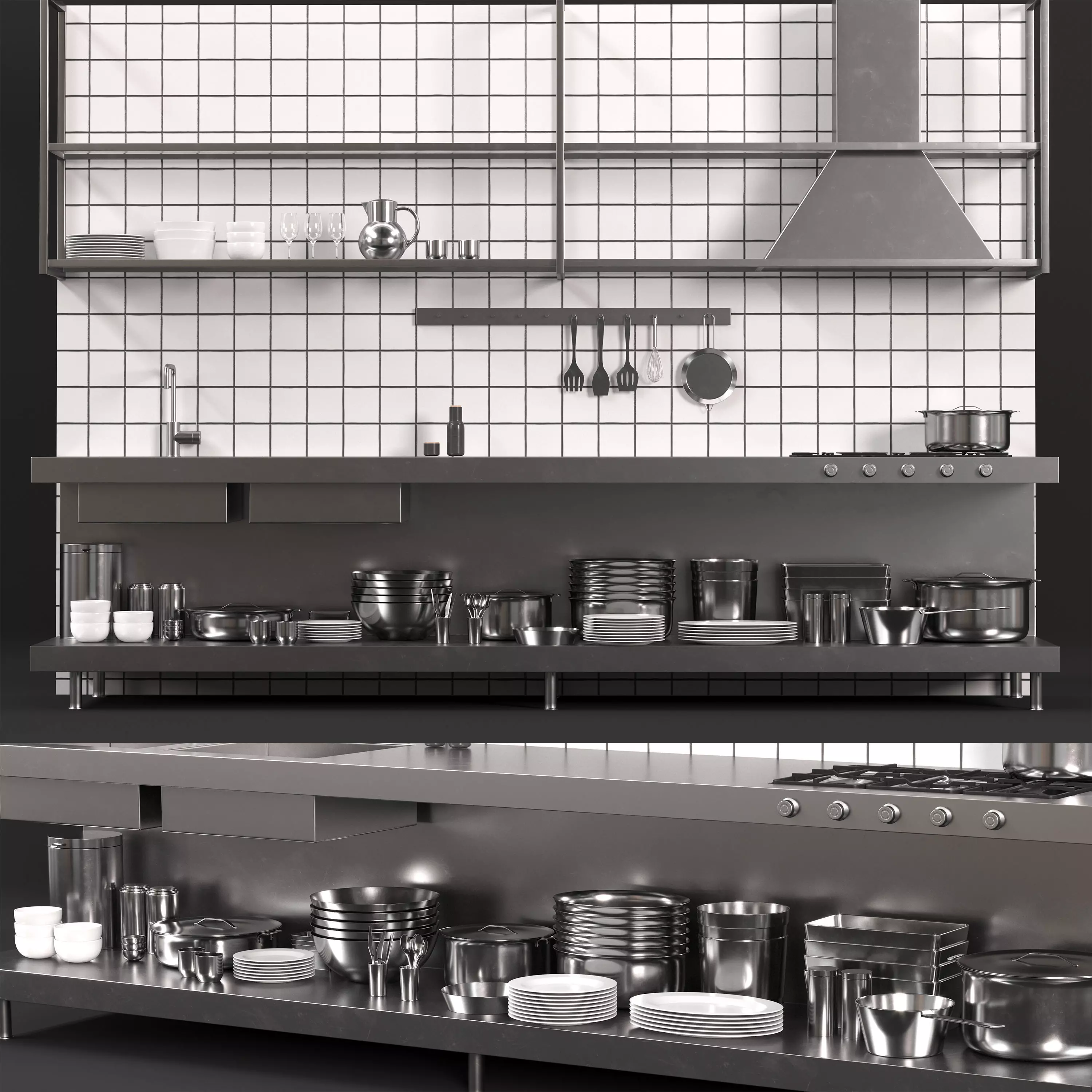 Kitchen Equipment 3D model_0