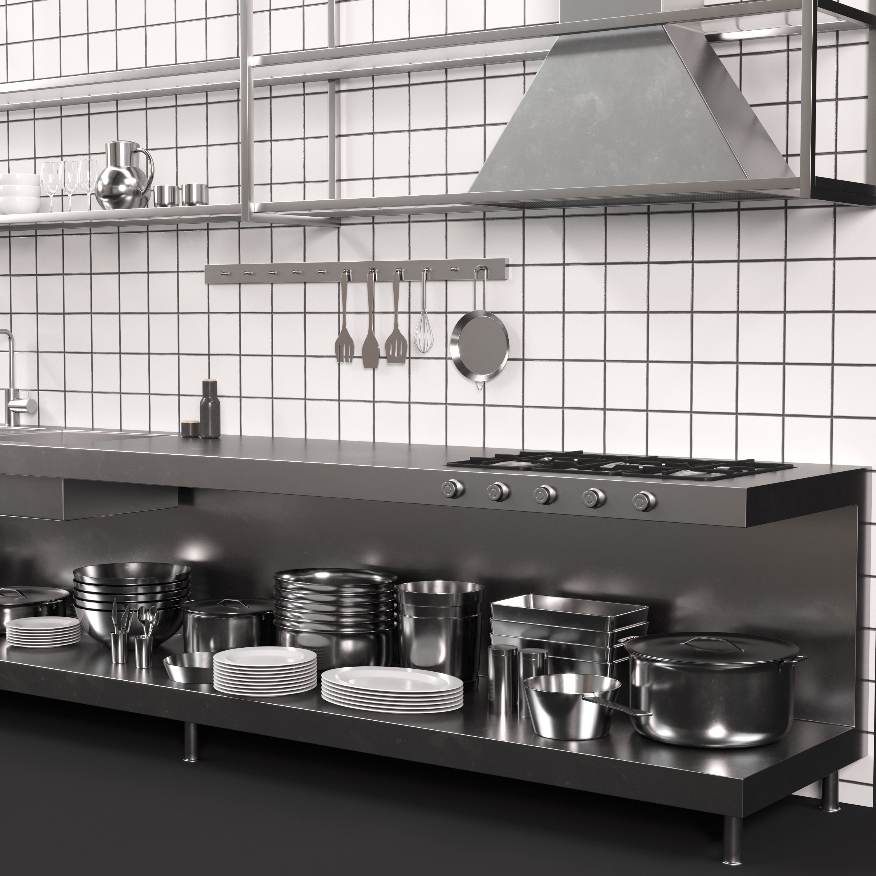 Kitchen Equipment 3D model_1