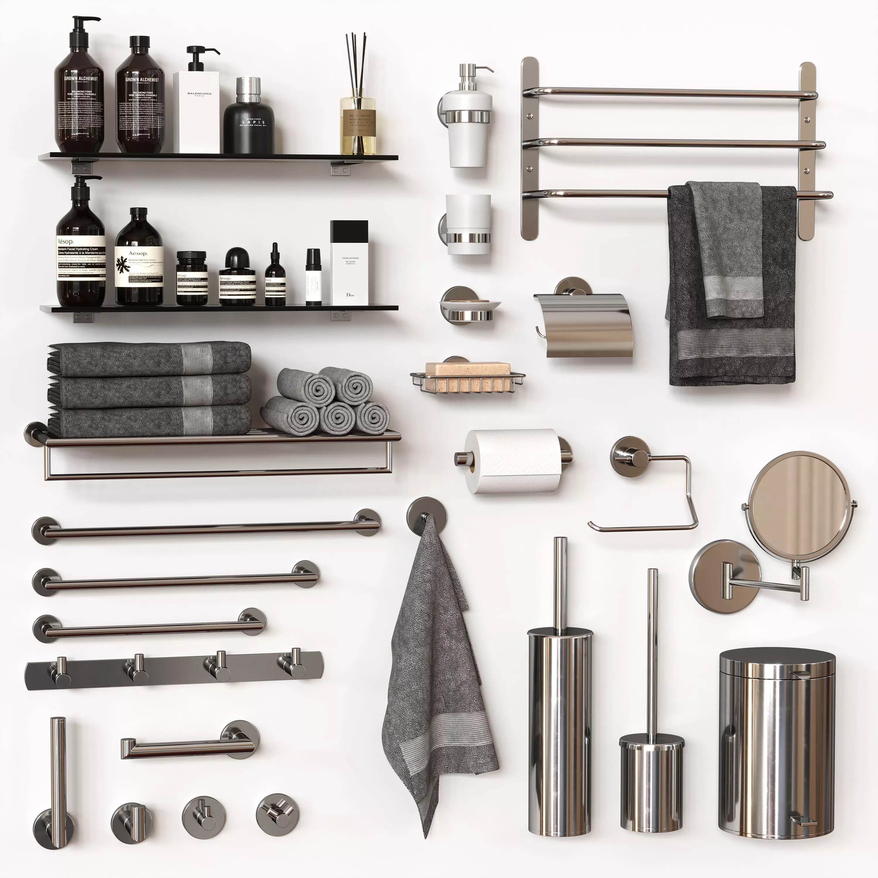 Bathroom Accessories 31 3D model_0