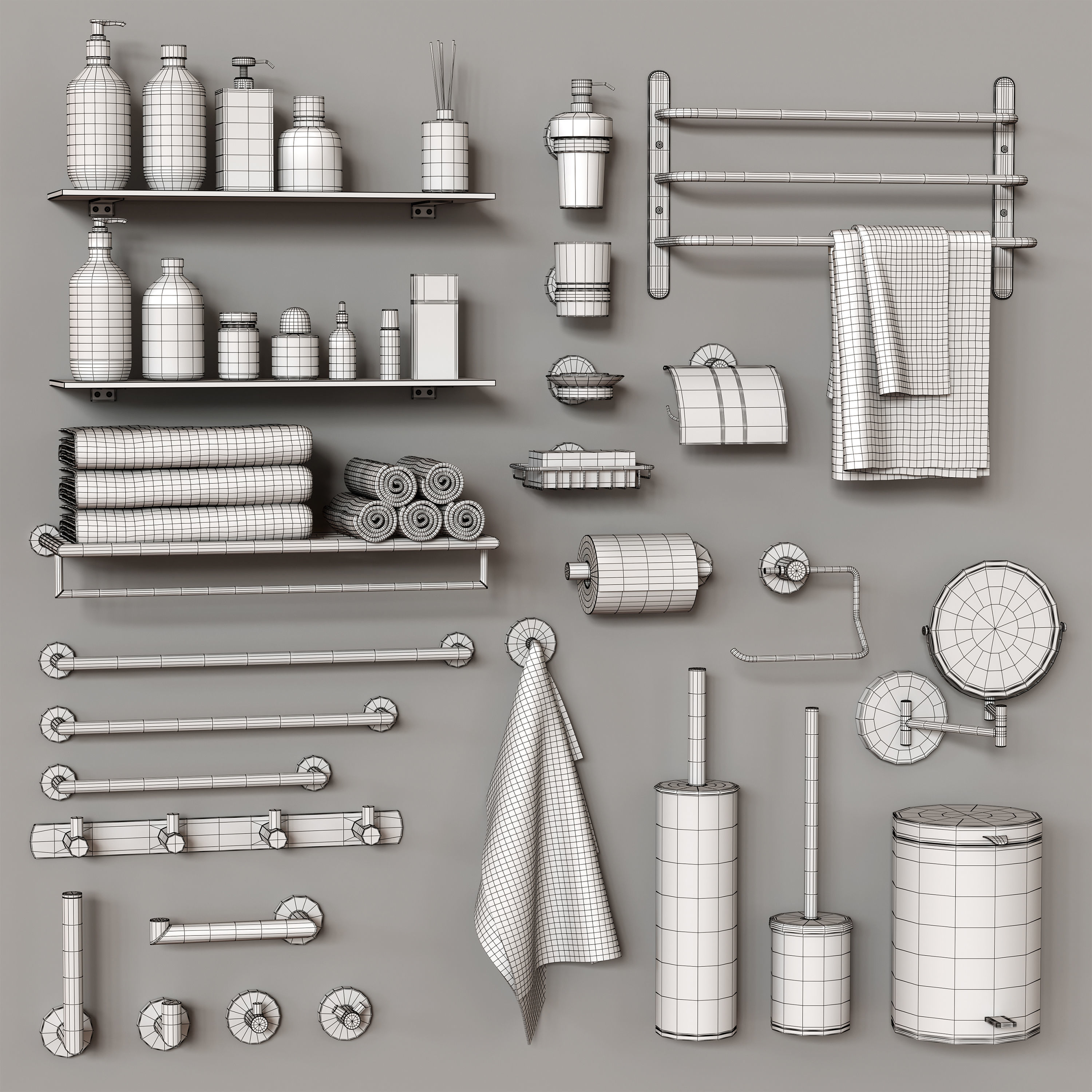 Bathroom Accessories 31 3D model_5