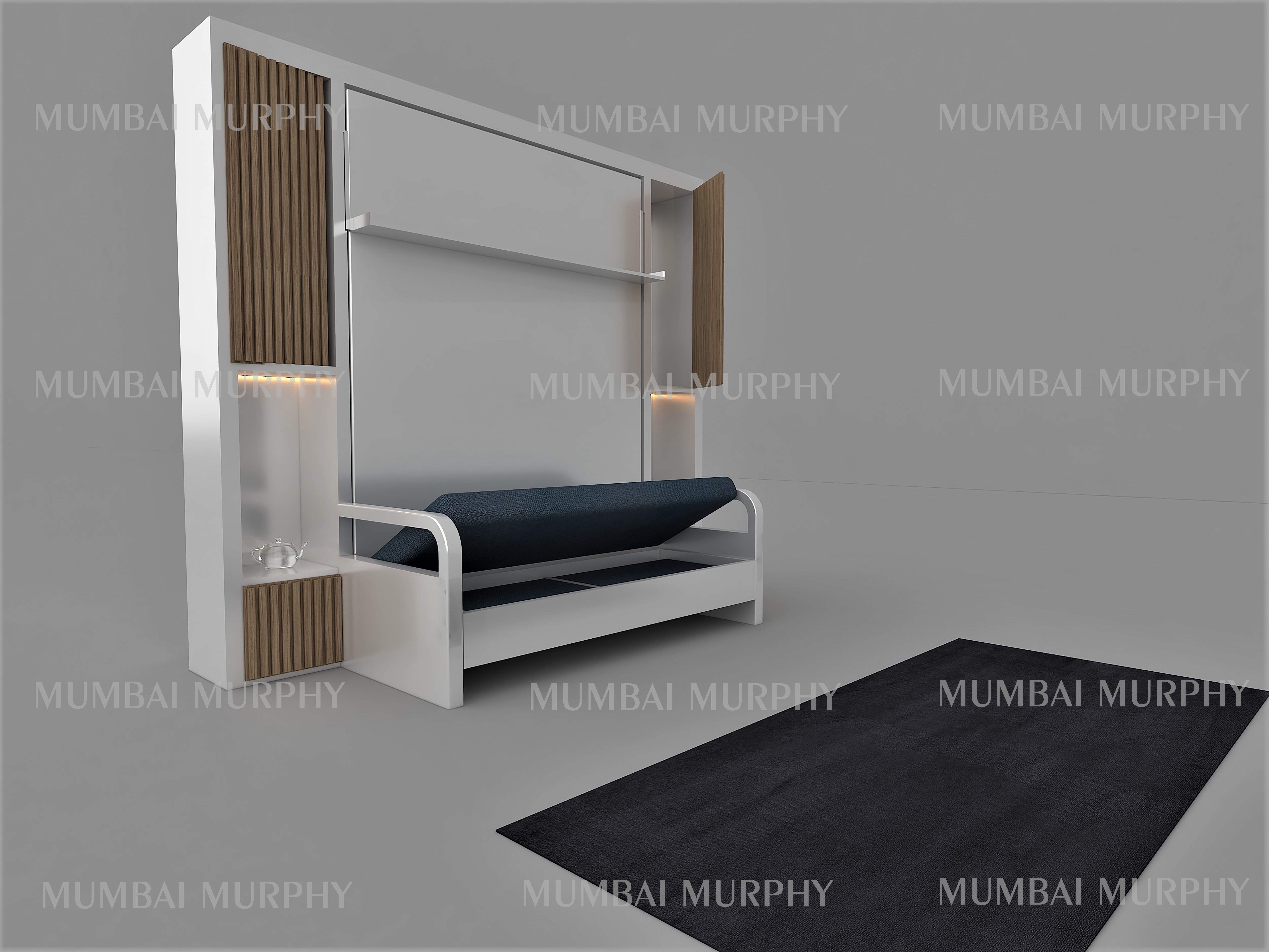 murphy bed with sofa 3D model_6
