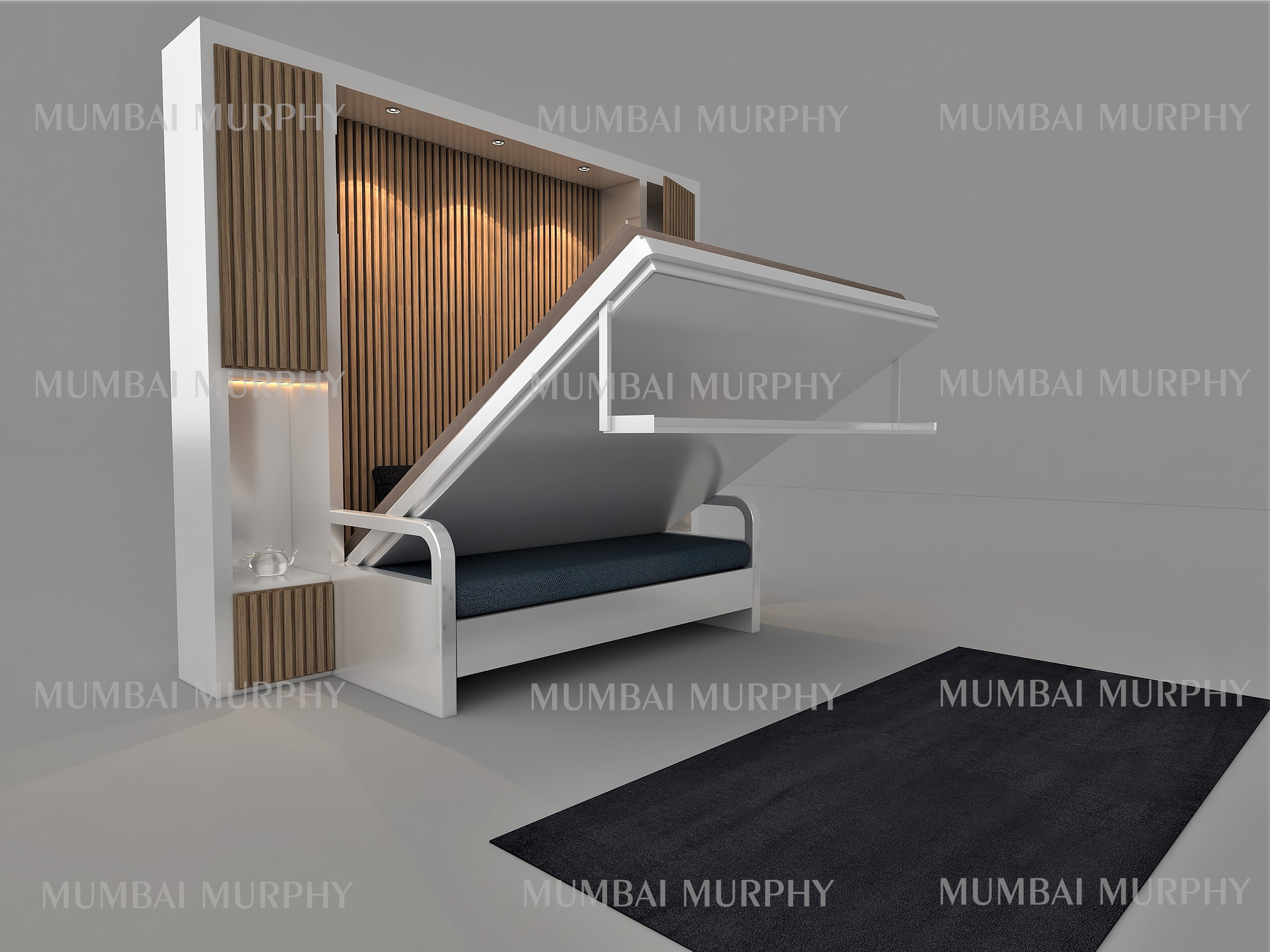 murphy bed with sofa 3D model_9