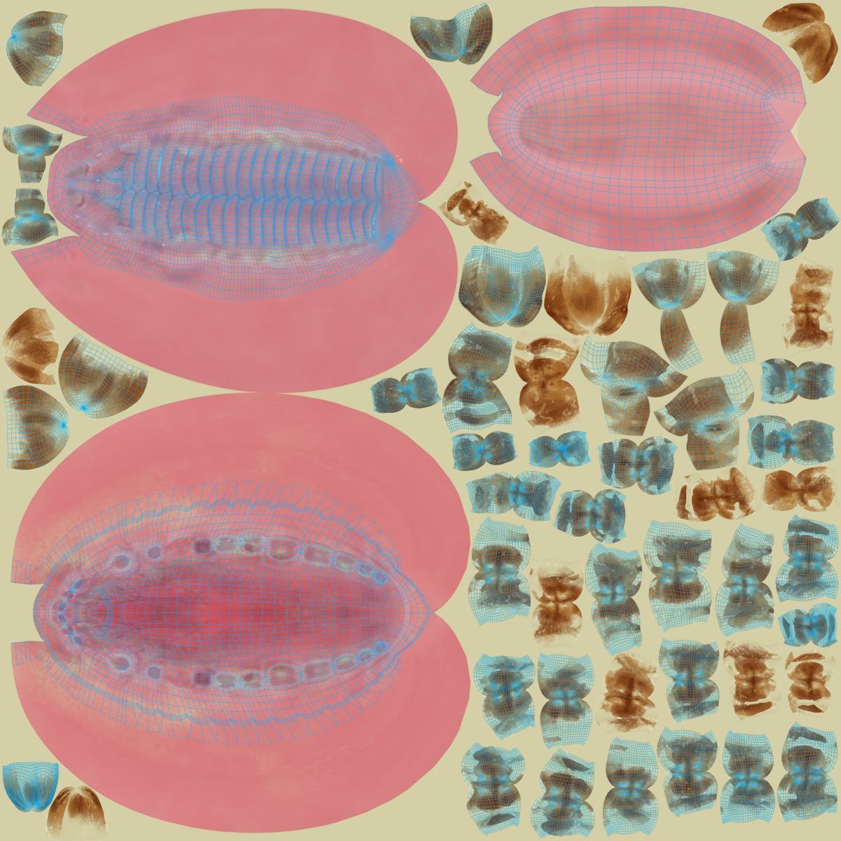 Female Pig Rigged VFX Grace 3D model_16