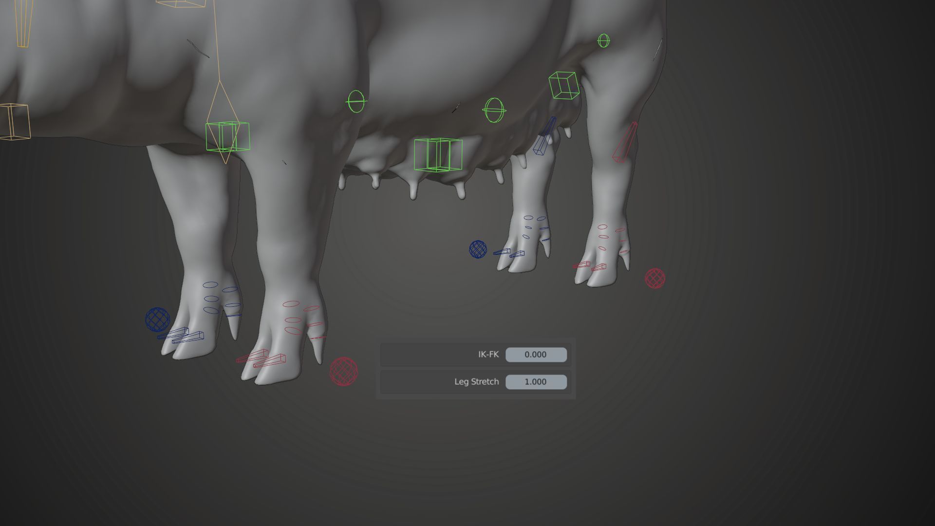 Female Pig Rigged VFX Grace 3D model_12