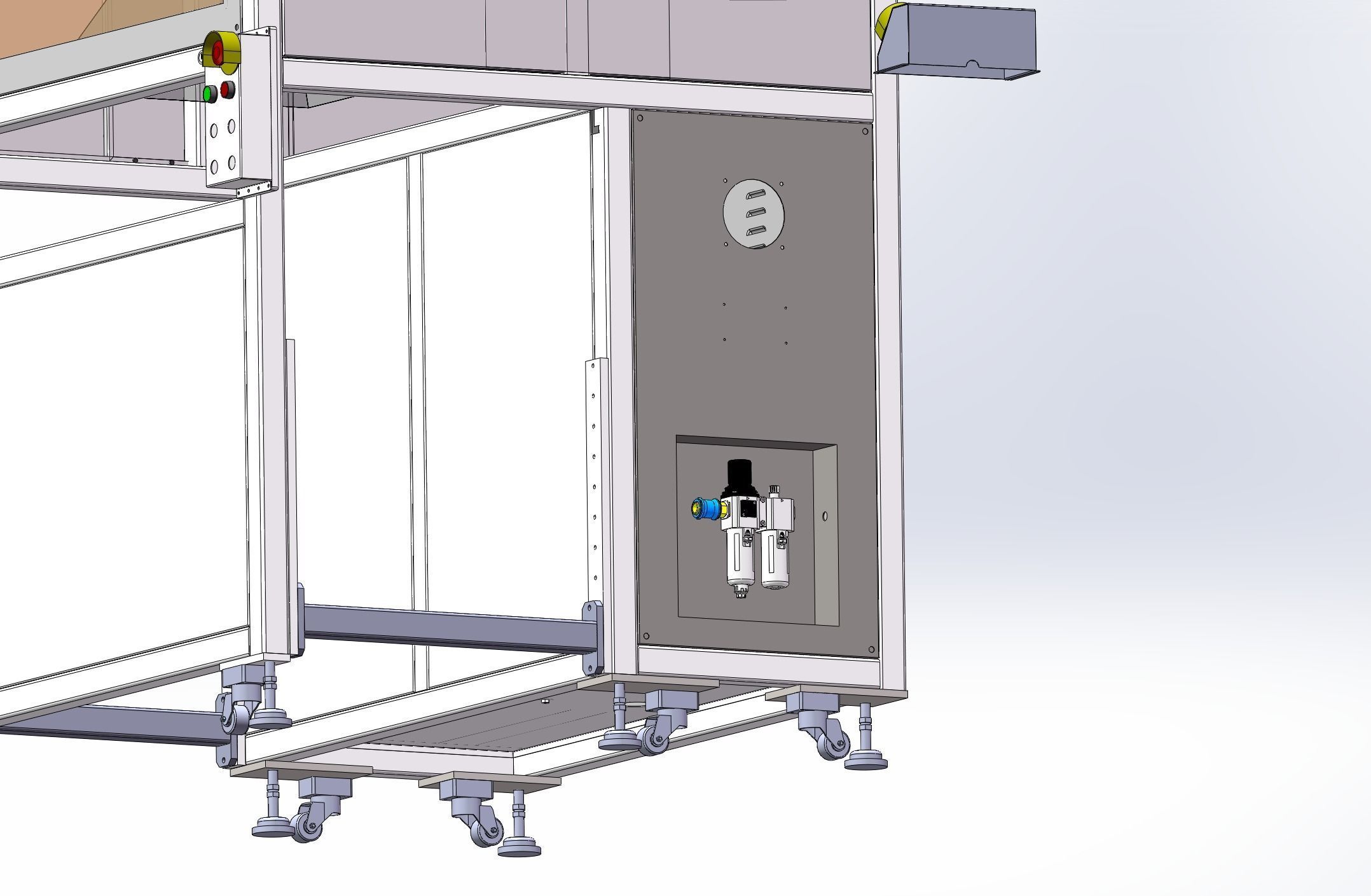 Battery laser welding machine production line   3D model_21