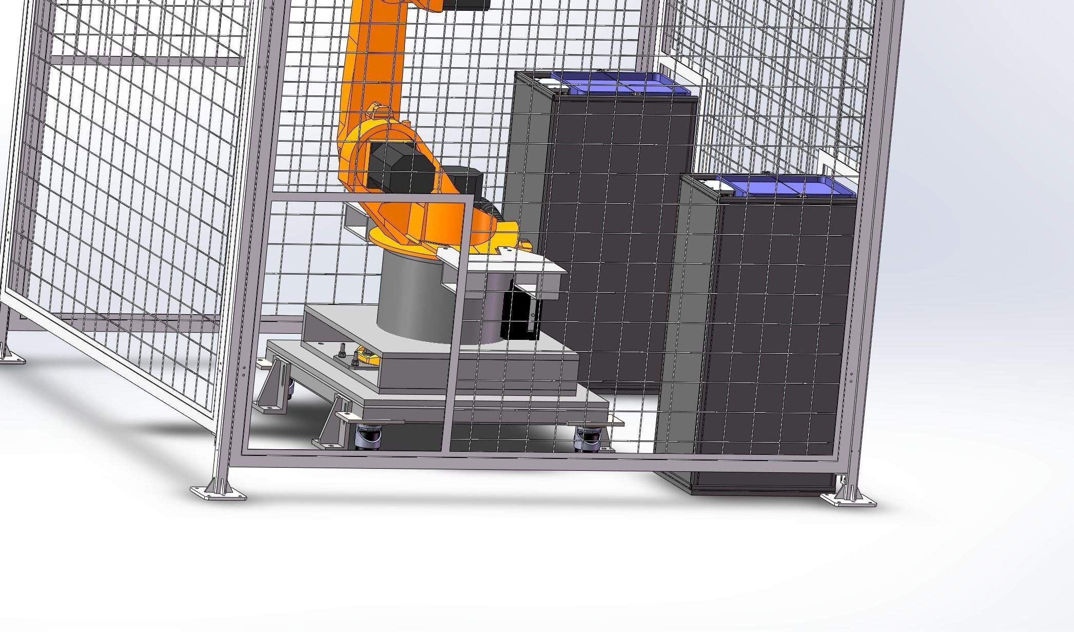 Battery laser welding machine production line   3D model_16