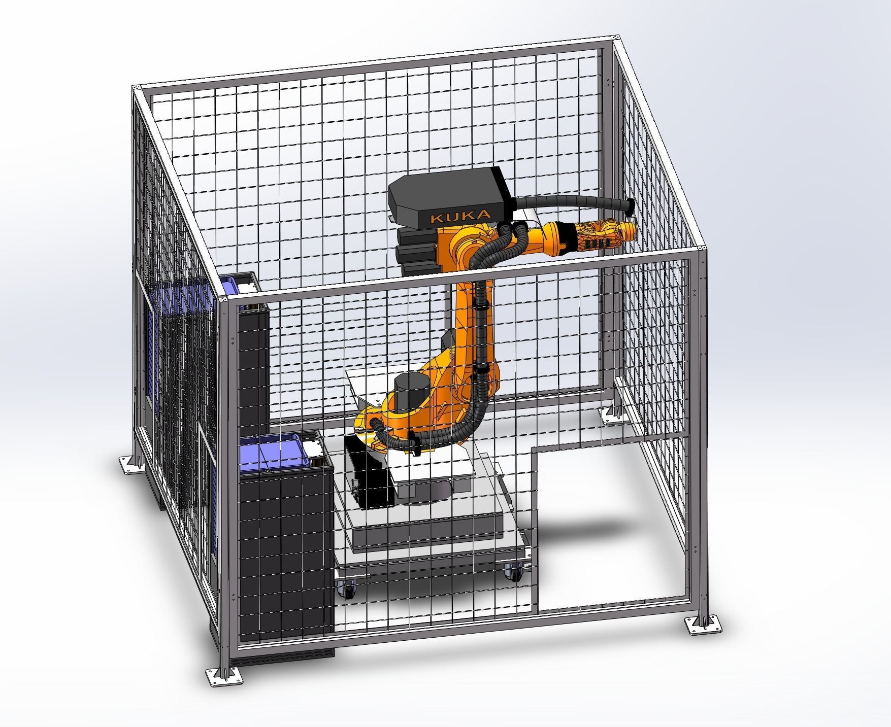 Battery laser welding machine production line   3D model_18