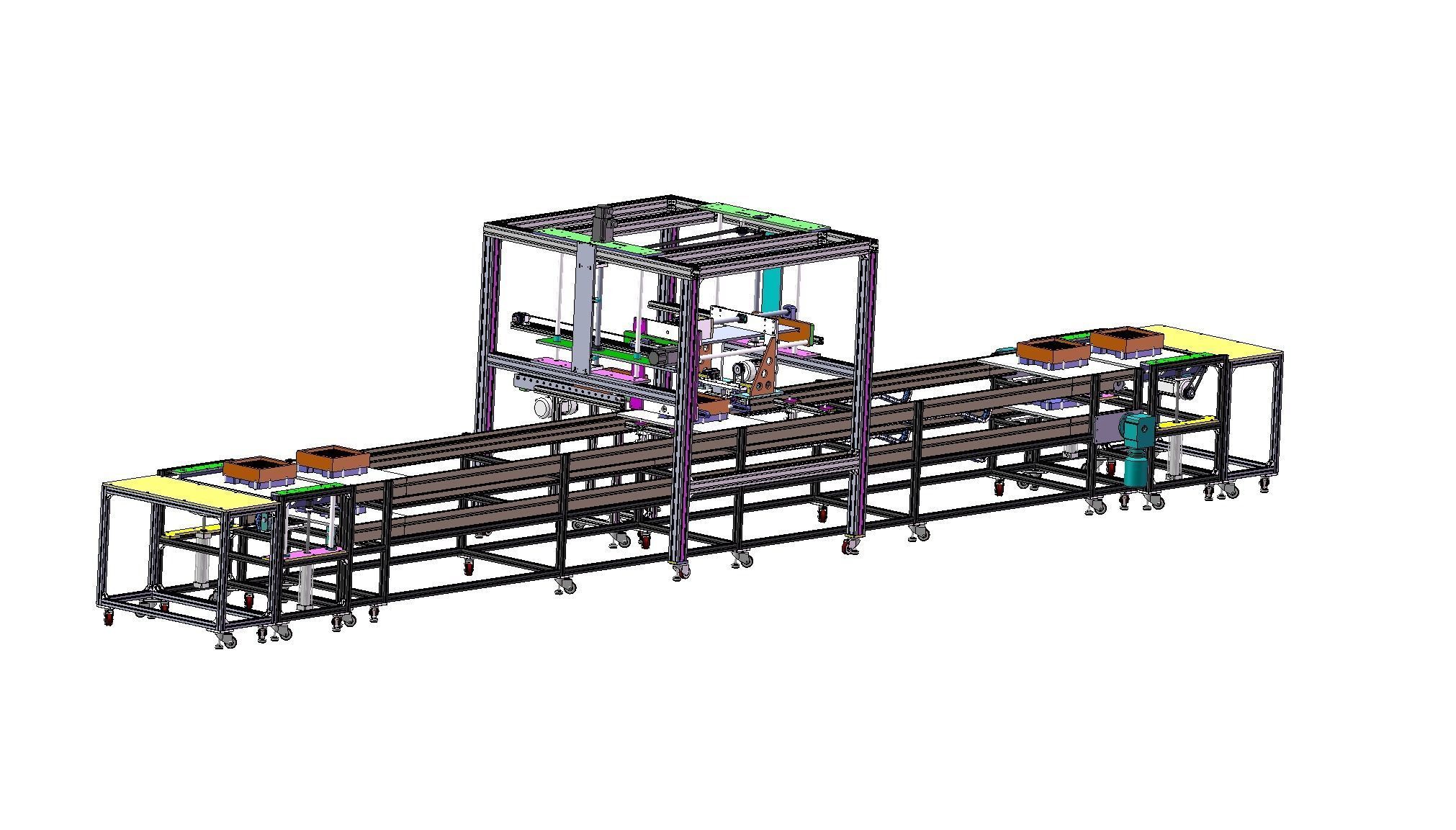 Battery laser welding machine production line   3D model_13