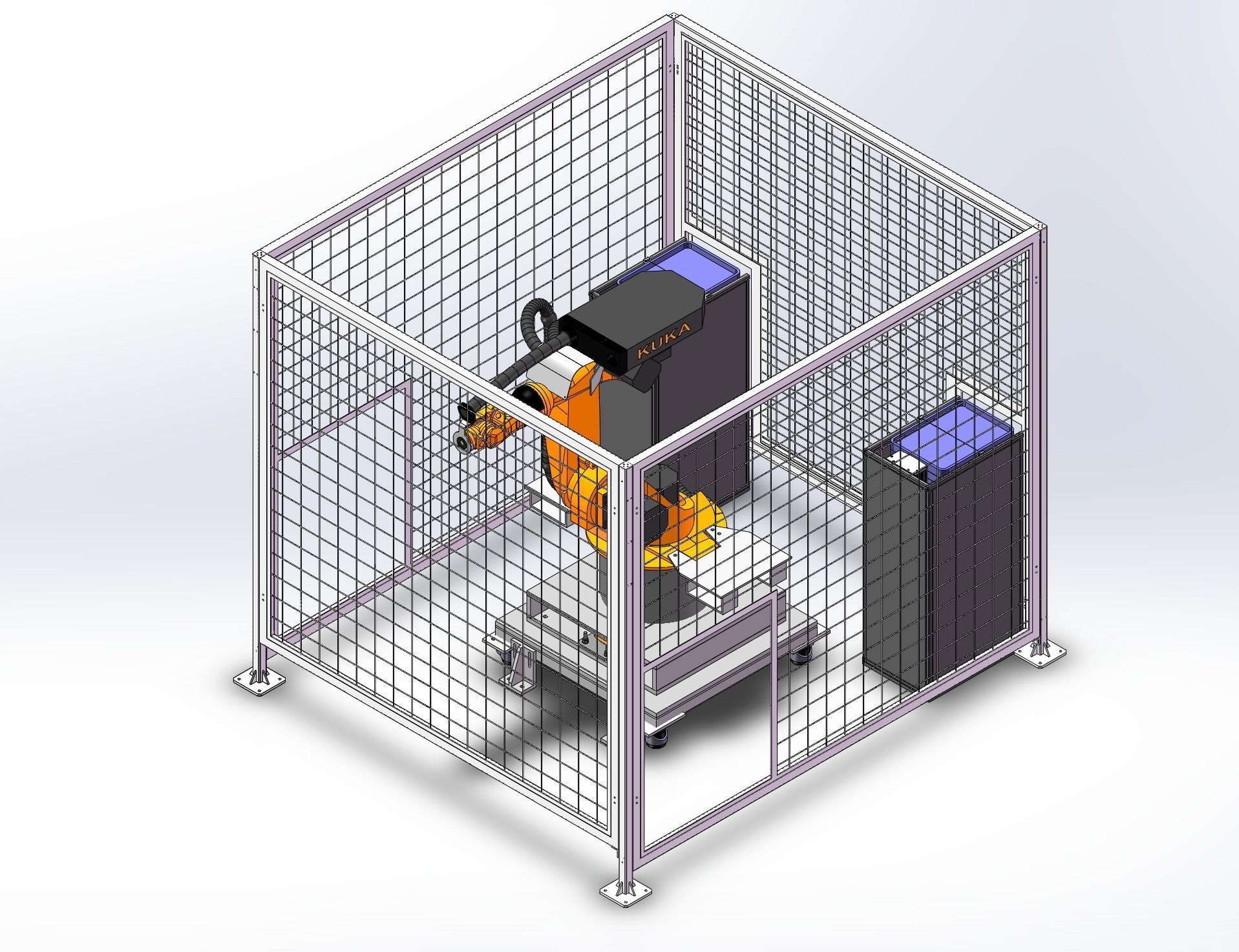 Battery laser welding machine production line   3D model_15