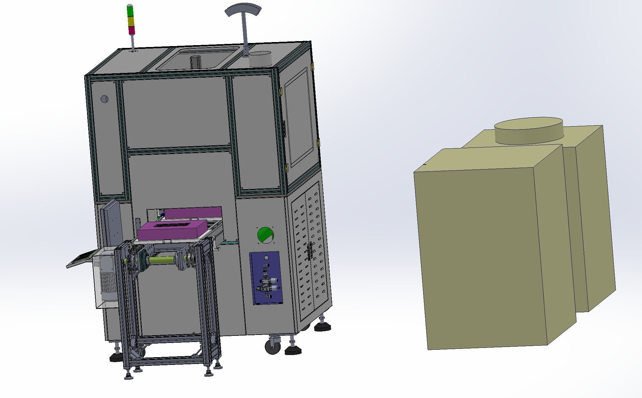Battery laser welding machine production line   3D model_24