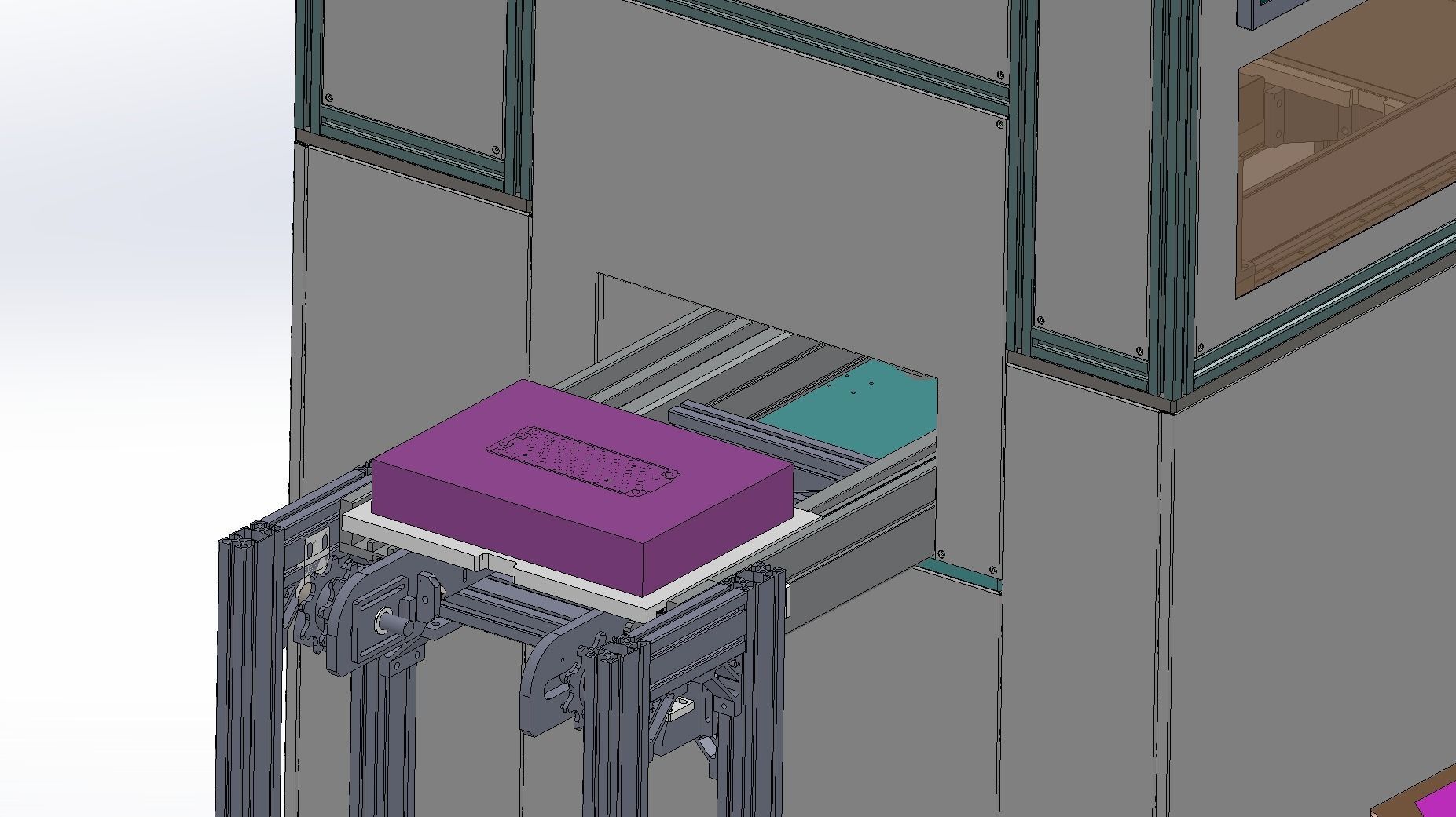 Battery laser welding machine production line   3D model_26