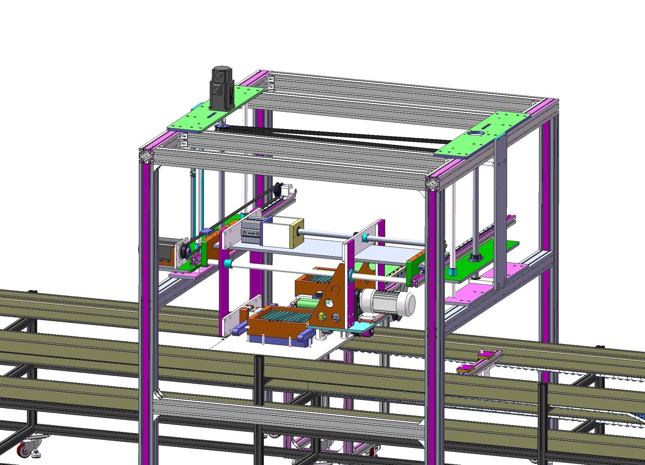 Battery laser welding machine production line   3D model_12