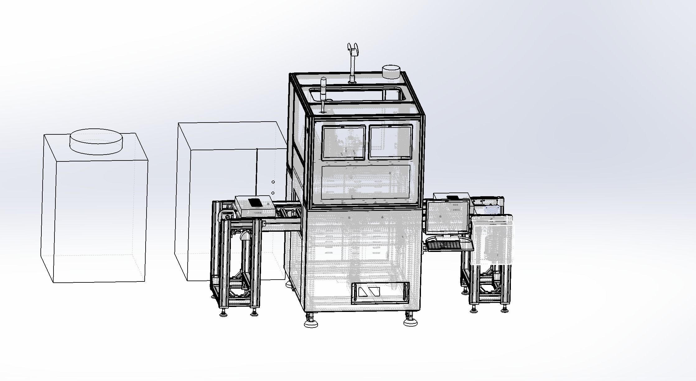Battery laser welding machine production line   3D model_28
