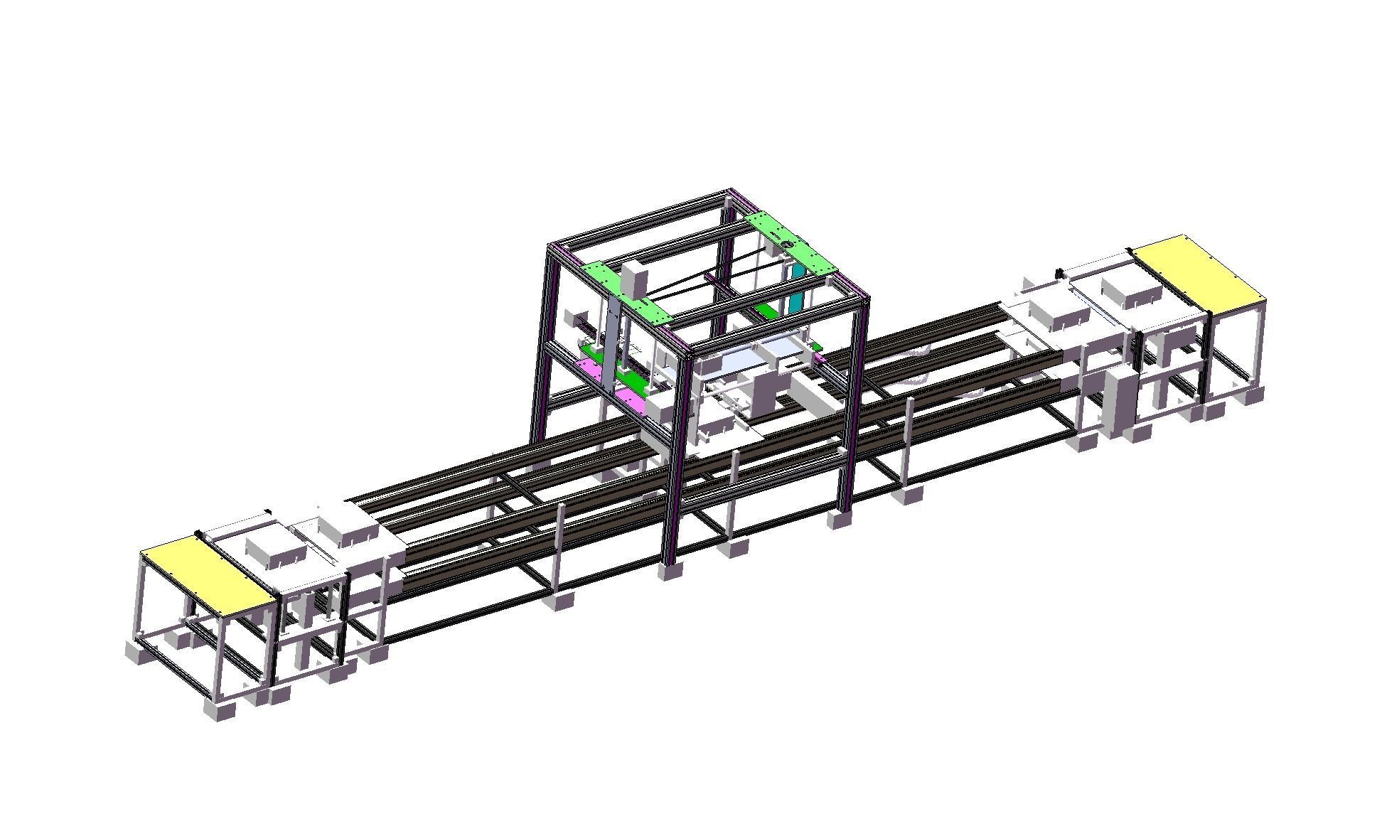 Battery laser welding machine production line   3D model_9