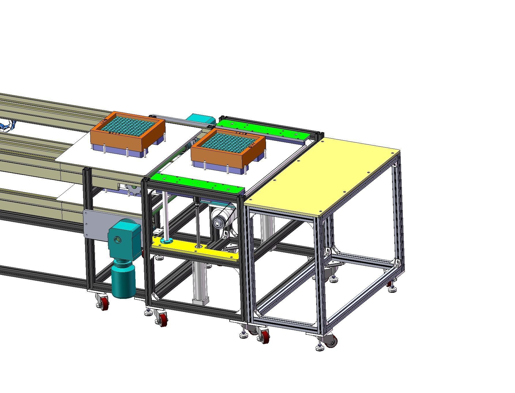 Battery laser welding machine production line   3D model_11