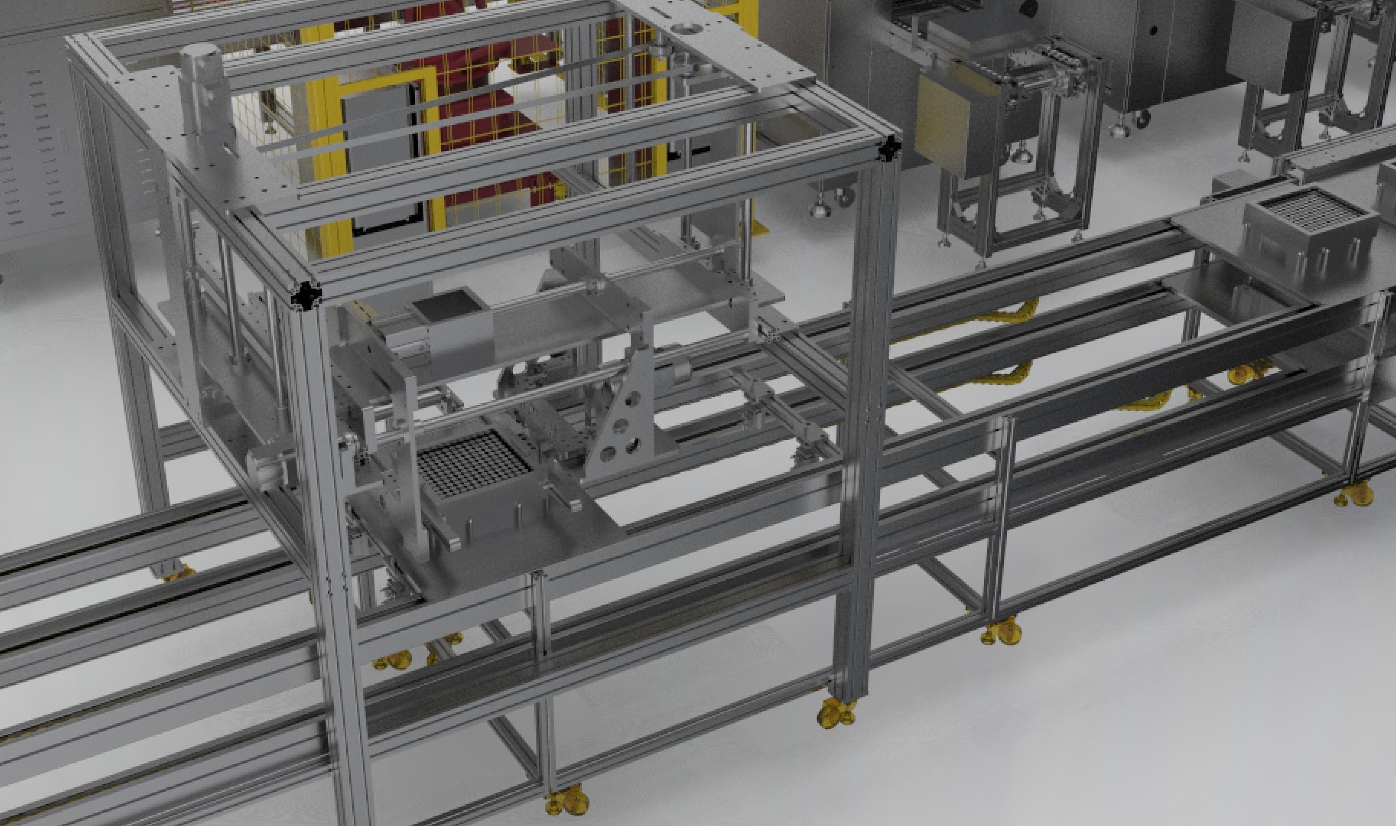 Battery laser welding machine production line   3D model_5