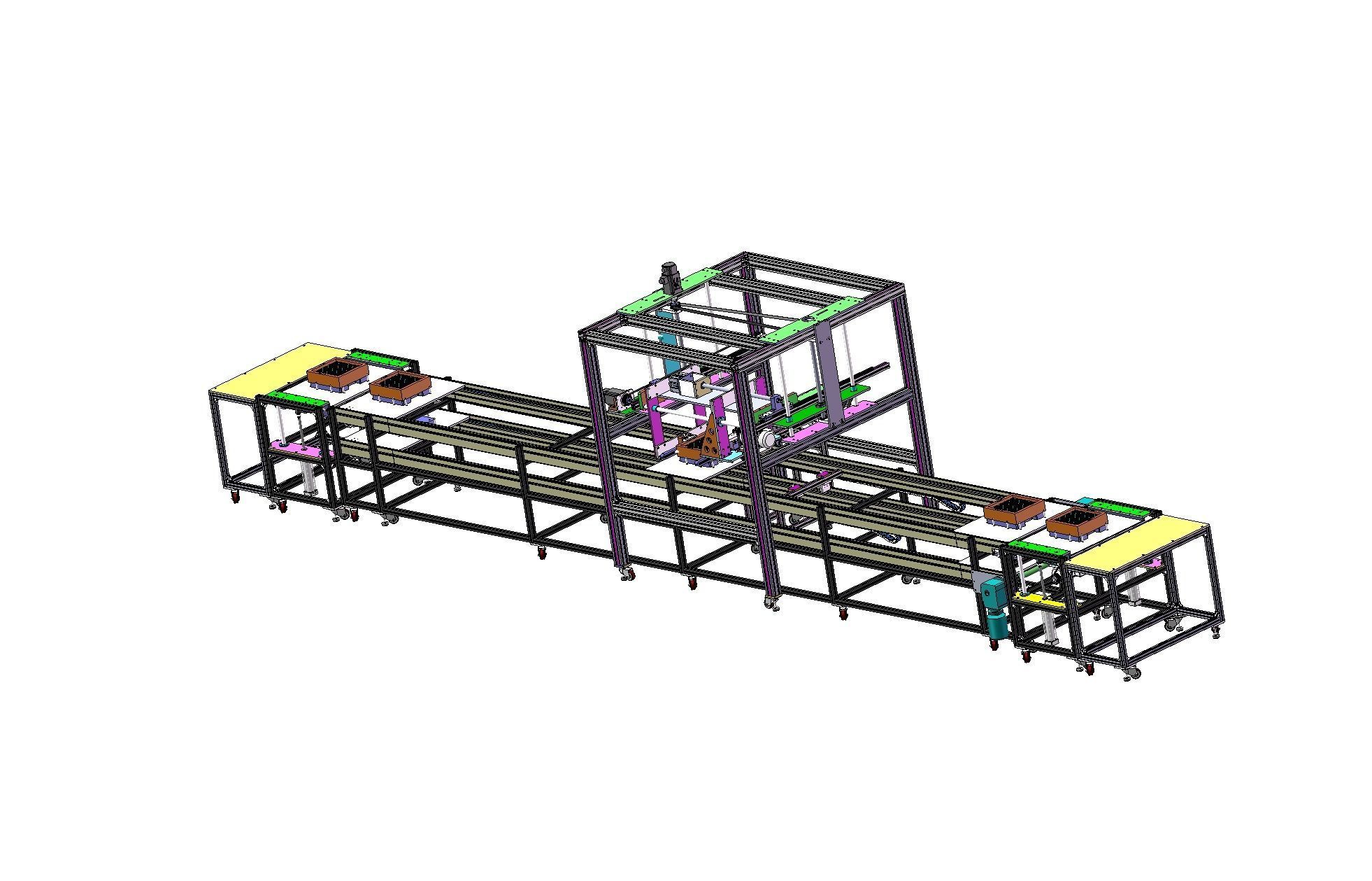 Battery laser welding machine production line   3D model_10