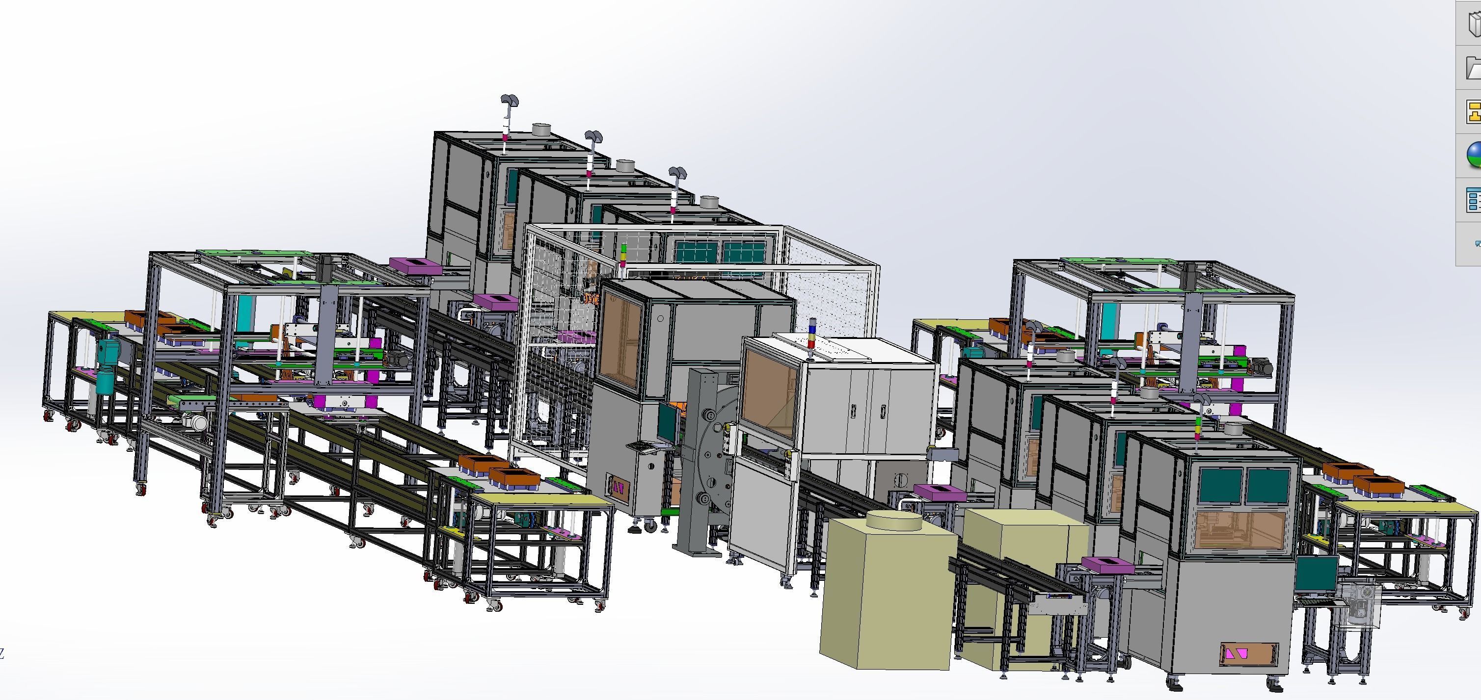 Battery laser welding machine production line   3D model_30